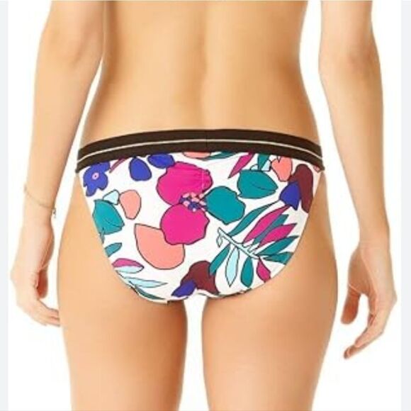 Cole of California Elasticized Swim Bikini bottom size M floral print - Picture 2 of 6